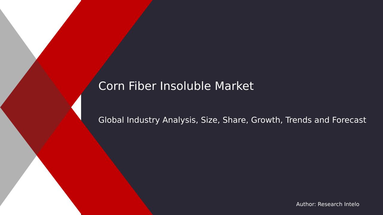 Corn Fiber Insoluble Market Research Report 2033